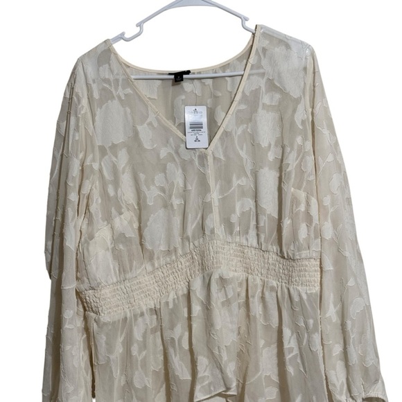 Torrid NWT Chiffon clip floral high low top pristine women’s size 2X - Picture 3 of 10